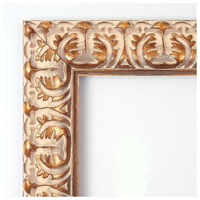 Florentine Gold Petite Bevel Wood Bathroom Wall Mirror