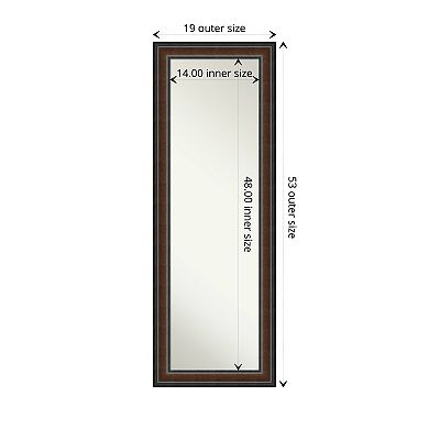 Amanti Art Cyprus Wood On the Door - Full Length Mirror