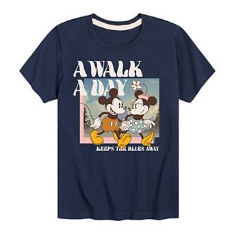 Disney's Mickey Mouse & Friends Boys 8-20 A Walk A Day Graphic Tee