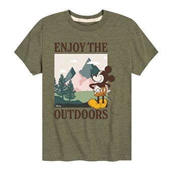 Disney's Mickey Mouse Boys 8-20 Enjoy The Outdoors Graphic Tee