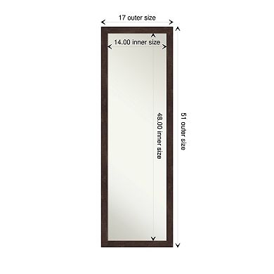 Amanti Art Fresco Wood On the Door - Full Length Mirror