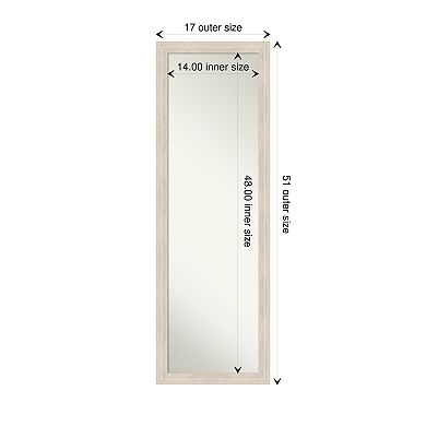 Hardwood Narrow Wood On the Door - Full Length Mirror