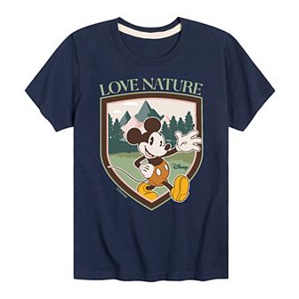 Disney's Mickey Mouse Boys 8-20 Love Nature Graphic Tee