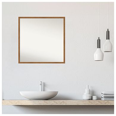 Carlisle Blonde Narrow Non-Beveled Wood Bathroom Wall Mirror