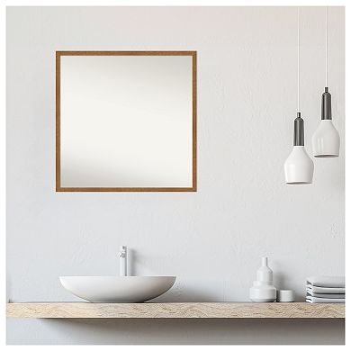 Carlisle Blonde Narrow Non-Beveled Wood Bathroom Wall Mirror