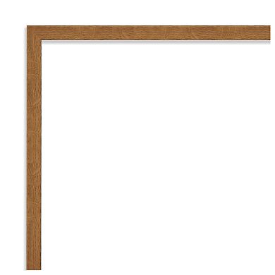 Carlisle Blonde Narrow Non-Beveled Wood Bathroom Wall Mirror