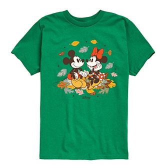 Disney's Mickey & Minnie Mouse Boys 8-20 Leaf Pile Graphic Tee