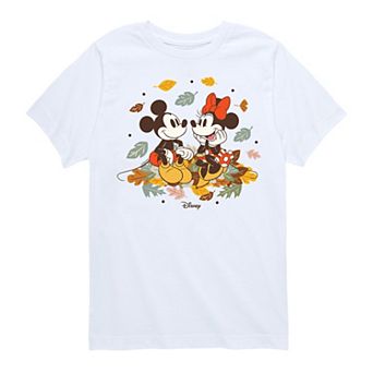 Disney's Mickey & Minnie Mouse Boys 8-20 Leaf Pile Graphic Tee