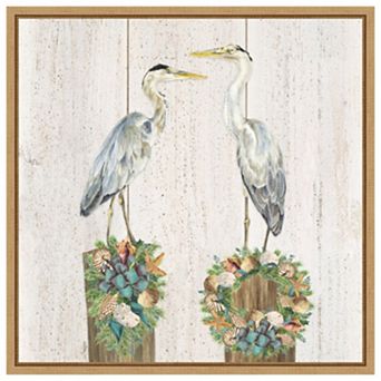 Christmas on the Coast Aqua I by Tara Reed Framed Canvas Wall Art Print