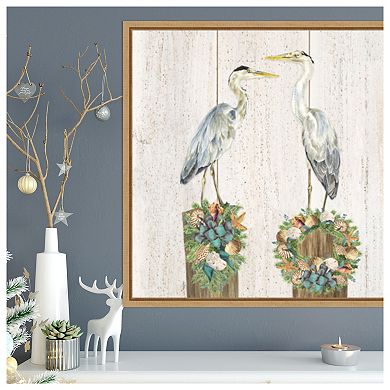 Christmas on the Coast Aqua I by Tara Reed Framed Canvas Wall Art Print