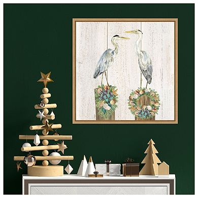 Christmas on the Coast Aqua I by Tara Reed Framed Canvas Wall Art Print