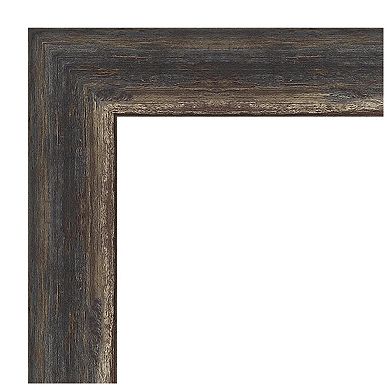 Bark Rustic Char Narrow Petite Bevel Bathroom Wall Mirror
