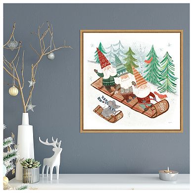 Woodland Gnomes III by Mary Urban Framed Canvas Wall Art Print