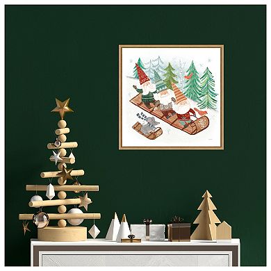 Woodland Gnomes III by Mary Urban Framed Canvas Wall Art Print