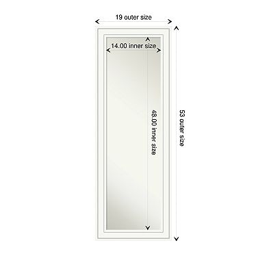 Amanti Art Craftsman Wood On the Door - Full Length Mirror
