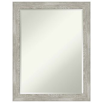 Dove Greywash Narrow Petite Bevel Bathroom Wall Mirror
