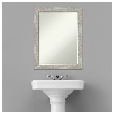 Dove Greywash Narrow Petite Bevel Bathroom Wall Mirror