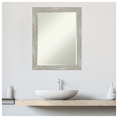Dove Greywash Narrow Petite Bevel Bathroom Wall Mirror