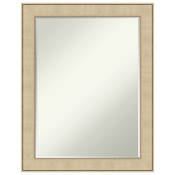 Classic Honey Silver Petite Bevel Bathroom Wall Mirror
