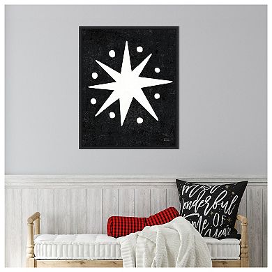 Christmas Whimsy Star by Michael Mullan Framed Canvas Wall Art Print