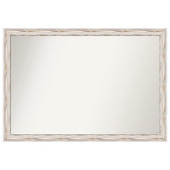 Alexandria Narrow Non-beveled Wood Bathroom Wall Mirror