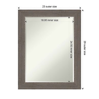 Alta Petite Bevel Bathroom Wall Mirror