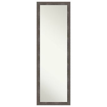 Amanti Art Pinstripe Wood On the Door - Full Length Mirror