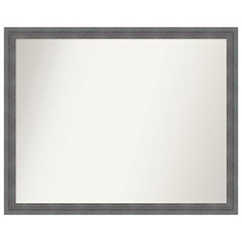 Dixie Rustic Non-beveled Wood Bathroom Wall Mirror
