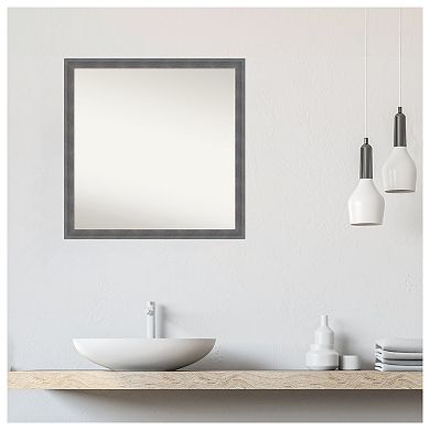 Dixie Rustic Non-beveled Wood Bathroom Wall Mirror