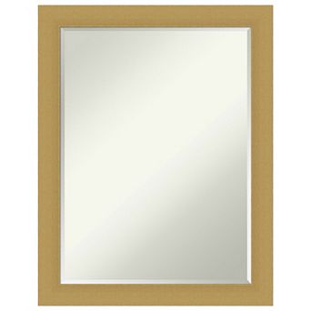 Grace Brushed Gold Petite Bevel Bathroom Wall Mirror