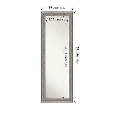 Amanti Art Regis Barnwood Wood On the Door - Full Length Mirror