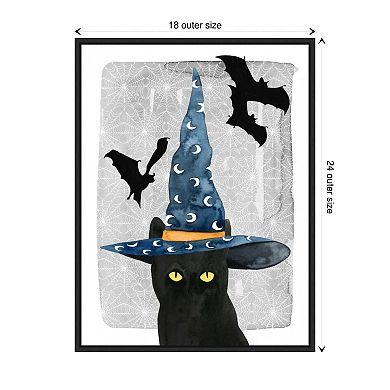 Black Cat II by Grace Popp Framed Canvas Wall Art Print