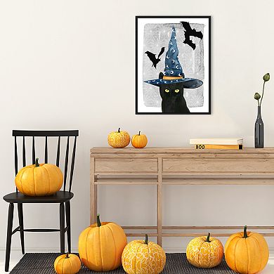 Black Cat II by Grace Popp Framed Canvas Wall Art Print