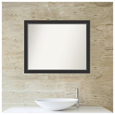 Corvino Narrow Non-beveled Wood Bathroom Wall Mirror