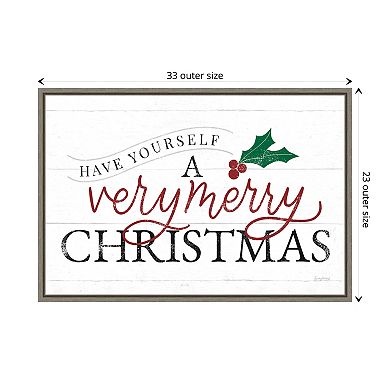 Vintage Christmas IV RG by Becky Thorns Framed Canvas Wall Art Print