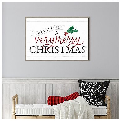 Vintage Christmas IV RG by Becky Thorns Framed Canvas Wall Art Print