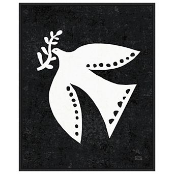 Christmas Whimsy Dove by Michael Mullan Framed Canvas Wall Art Print