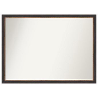 Ashton Non-beveled Wood Bathroom Wall Mirror