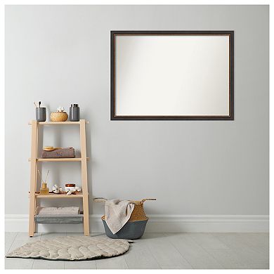 Ashton Non-beveled Wood Bathroom Wall Mirror