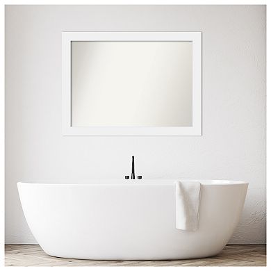 Corvino Non-beveled Wood Bathroom Wall Mirror