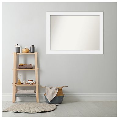 Corvino Non-beveled Wood Bathroom Wall Mirror