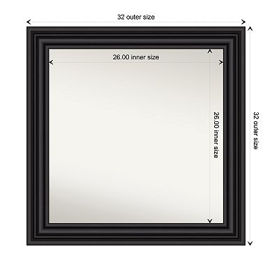 Colonial Non-beveled Bathroom Wall Mirror