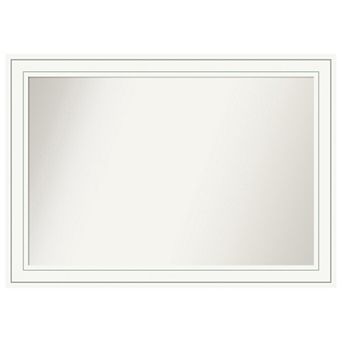 Craftsman Non-beveled Wood Bathroom Wall Mirror