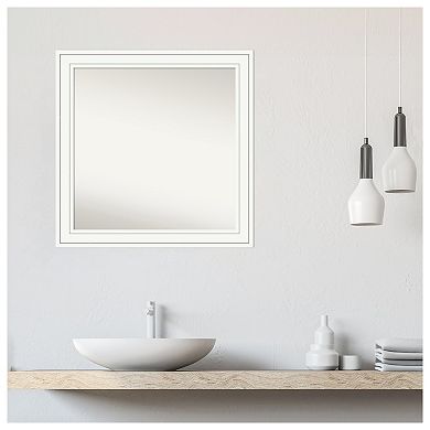 Craftsman Non-beveled Wood Bathroom Wall Mirror