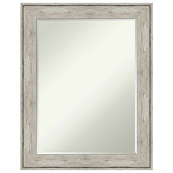 Crackled Metallic Petite Bevel Bathroom Wall Mirror