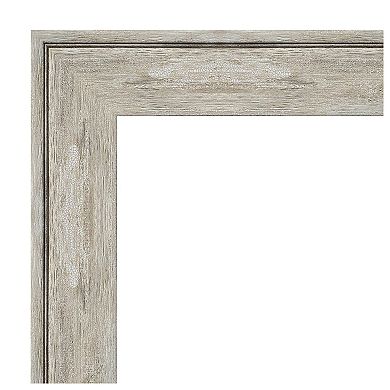 Crackled Metallic Petite Bevel Bathroom Wall Mirror