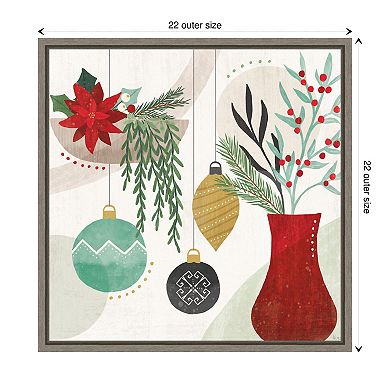 Deco Holiday III by Veronique Charron Framed Canvas Wall Art Print