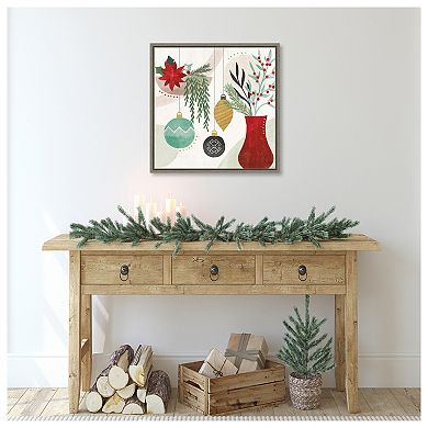 Deco Holiday III by Veronique Charron Framed Canvas Wall Art Print