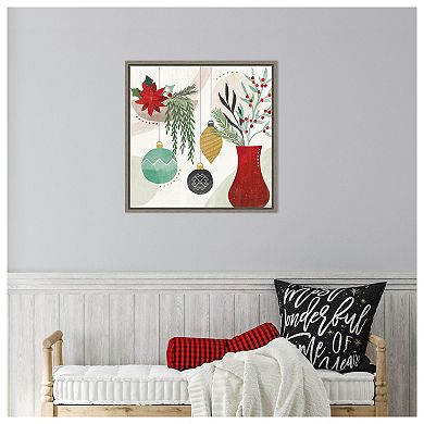 Deco Holiday III by Veronique Charron Framed Canvas Wall Art Print