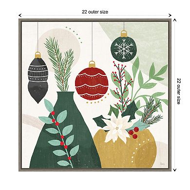 Deco Holiday II by Veronique Charron Framed Canvas Wall Art Print